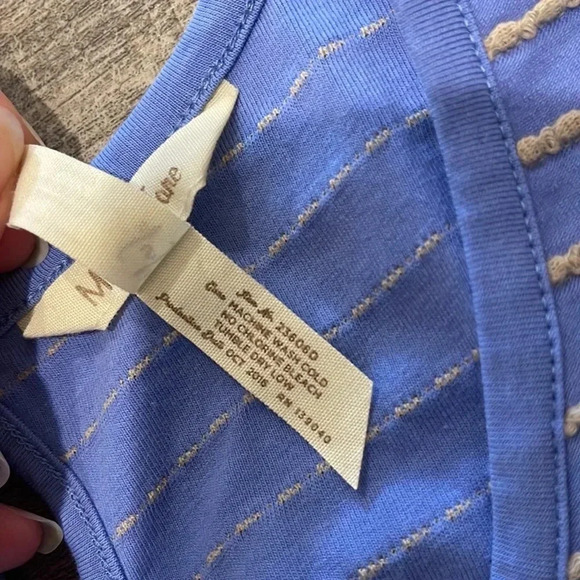 Matilda Jane - Exploration Dress Women’s Size S - Blue Striped A Line Scoop Neck - Picture 9 of 11